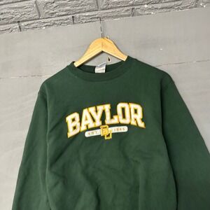 Champion Baylor University Bears Green Crewneck Sweatshirt Mens Small NCAA Eco
